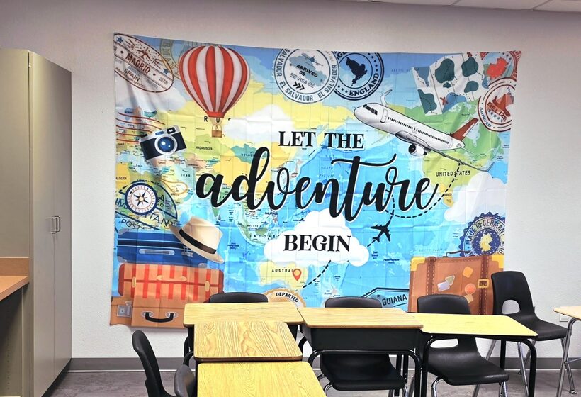 Classroom adventure banner wall